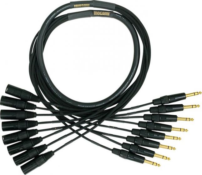 Mogami Gold 8 Channel TRS-XLR Male Snake Cable 25'