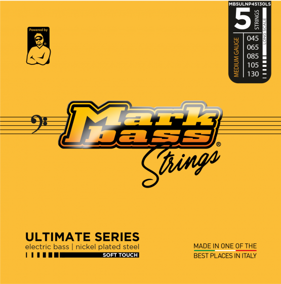  Markbass Ultimate Series Soft Touch Electric Bass Nickel Plated Steel Strings  (45 - 130) Medium Gauge